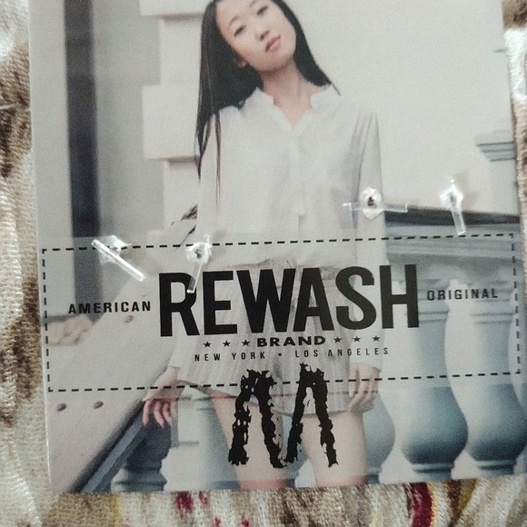 Rewash Neutral Aztec Print Shorts M - Picture 5 of 7